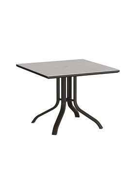 Tropitone Horizon Solid 30" Square KD Pedestal Dining Umbrella Table