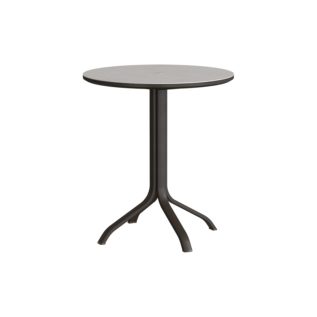 Tropitone Horizon Solid 36" Round KD Pedestal Bar Umbrella Table
