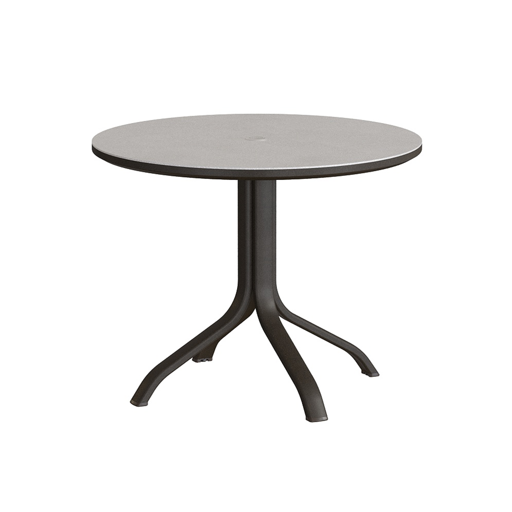 Tropitone Horizon Solid 36" Round KD Pedestal Dining Umbrella Table