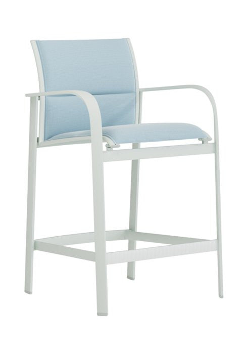 Tropitone Twist Padded Sling Stationary Bar Stool