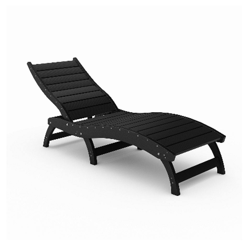 SoPoly Curved Chaise Lounge (Stackable)